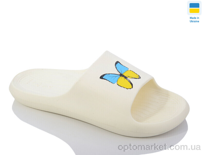 Купить Шльопанці жіночі N45 бежевий метелик DS бежевий, фото 1