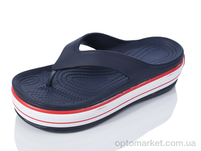 Купить Шльопанці жіночі N508 navy-red Inblue синій, фото 1