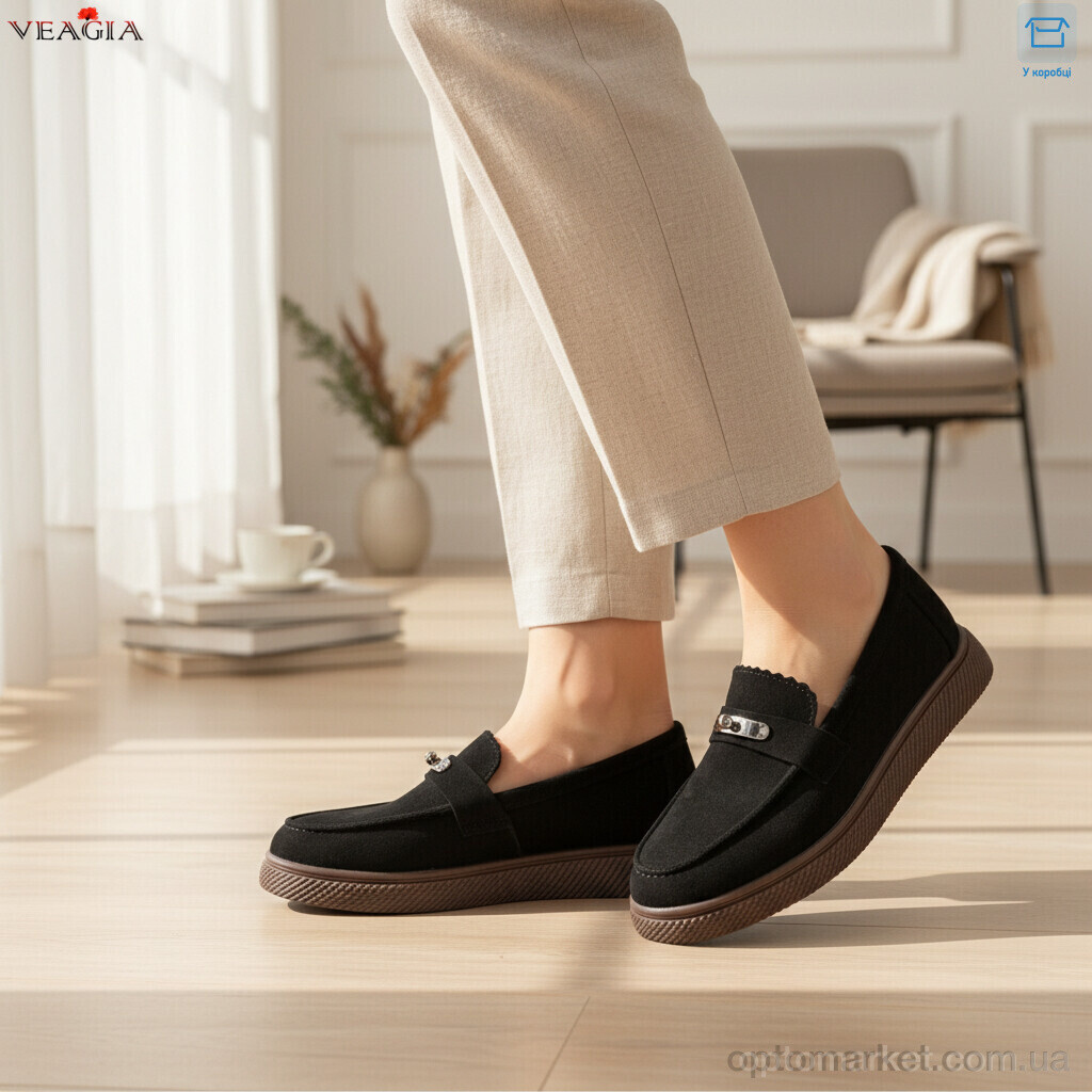 Купить Туфлі жіночі N52-1 Veagia чорний, фото 2
