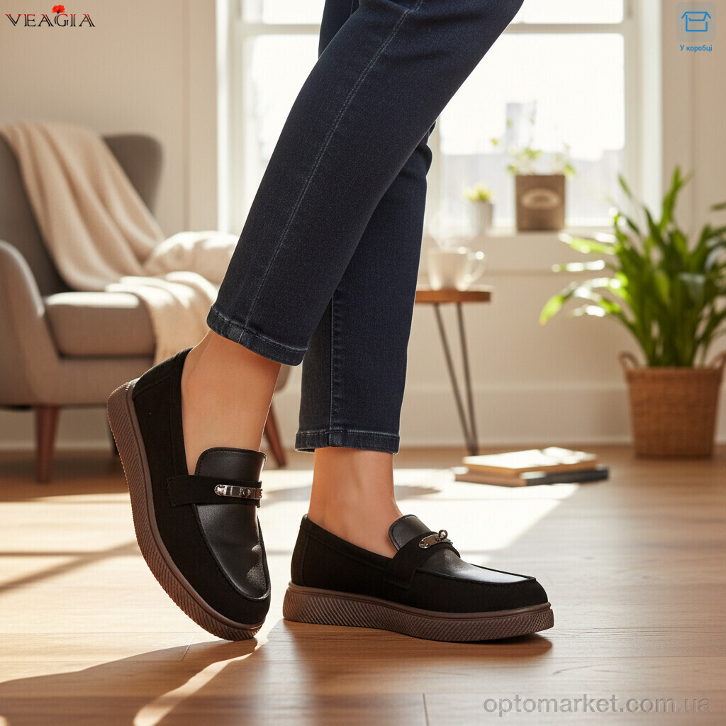 Купить Туфлі жіночі N52-2 Veagia чорний, фото 2