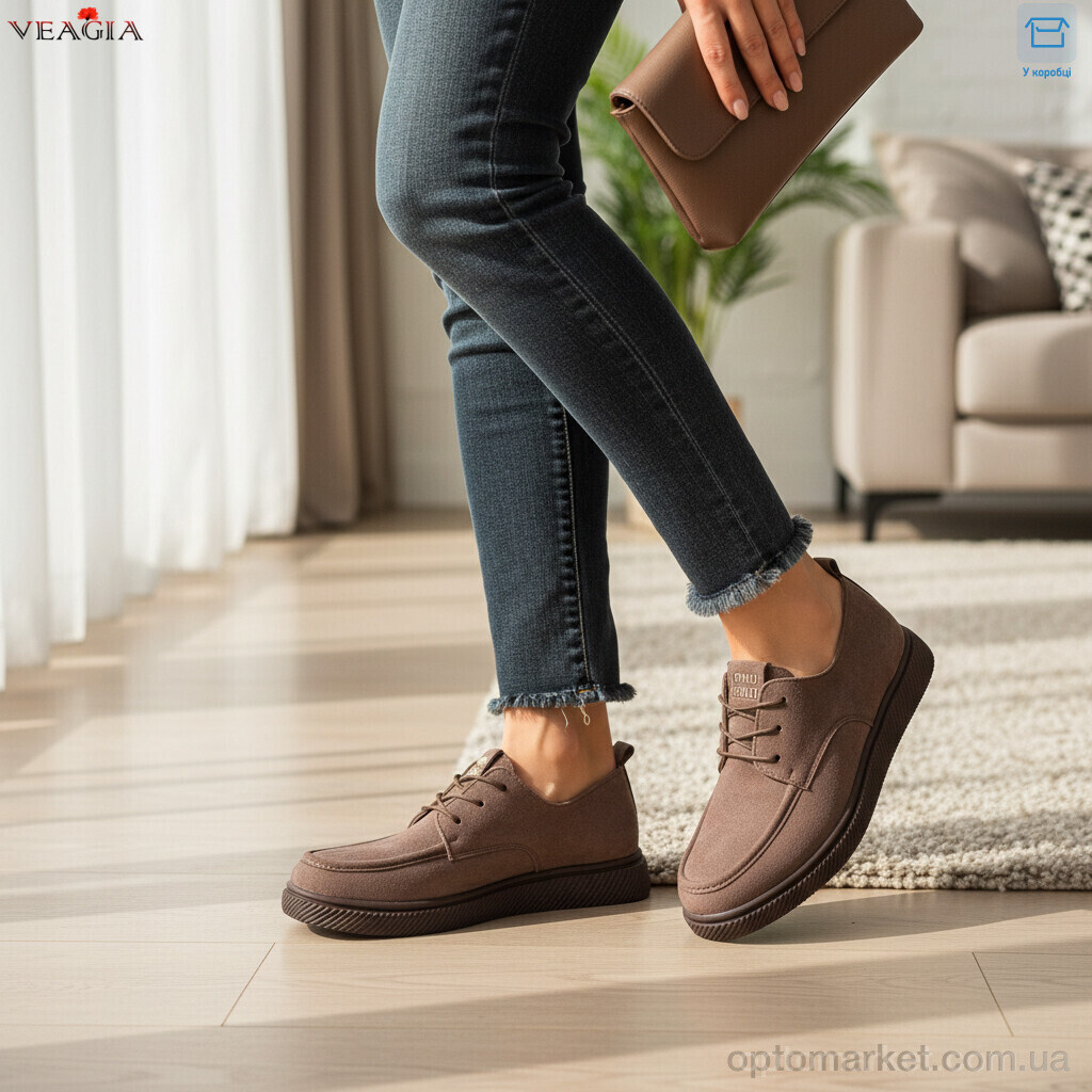 Купить Туфлі жіночі N53-3 Veagia коричневий, фото 2