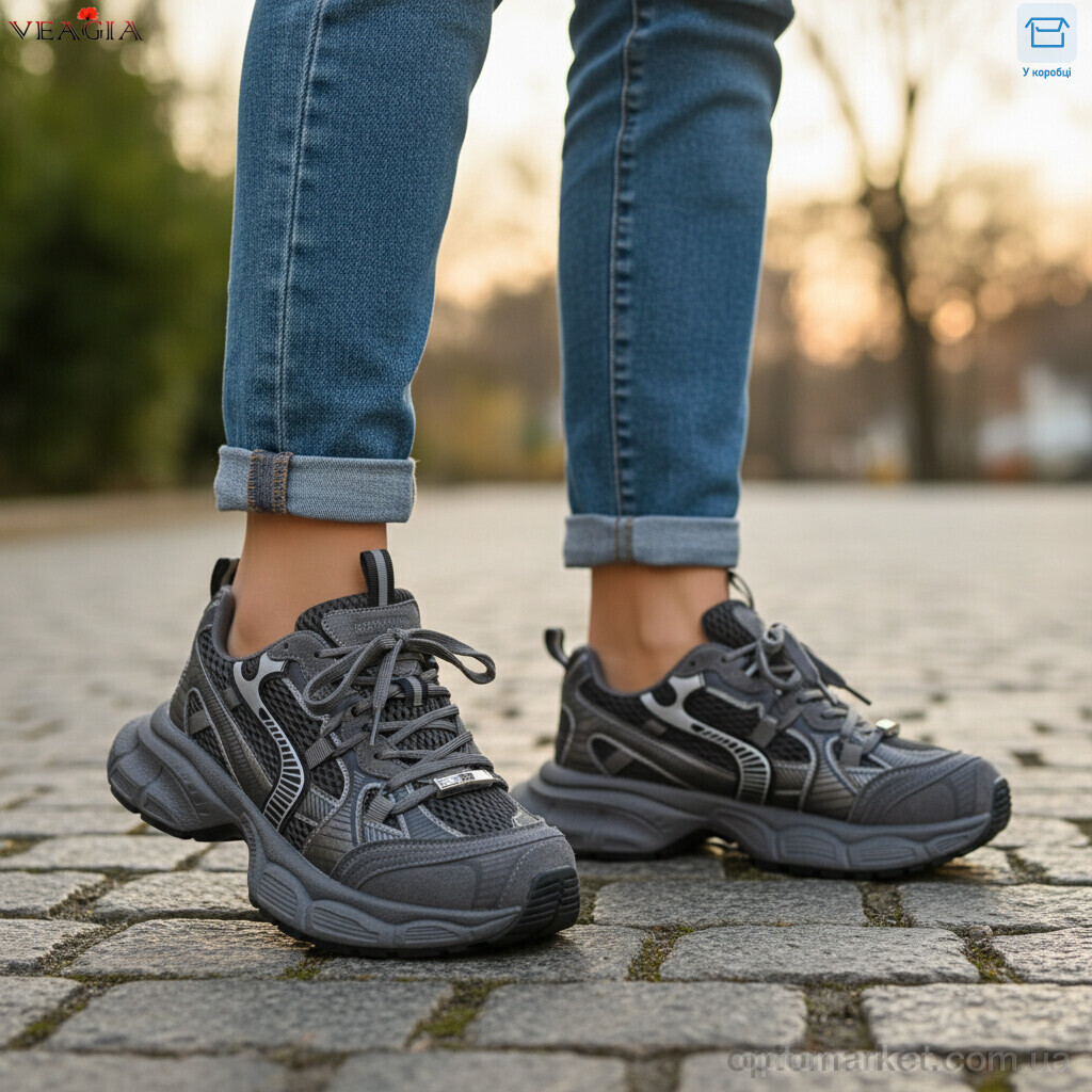 Купить Кросівки жіночі N65-2 FAN сірий, фото 2