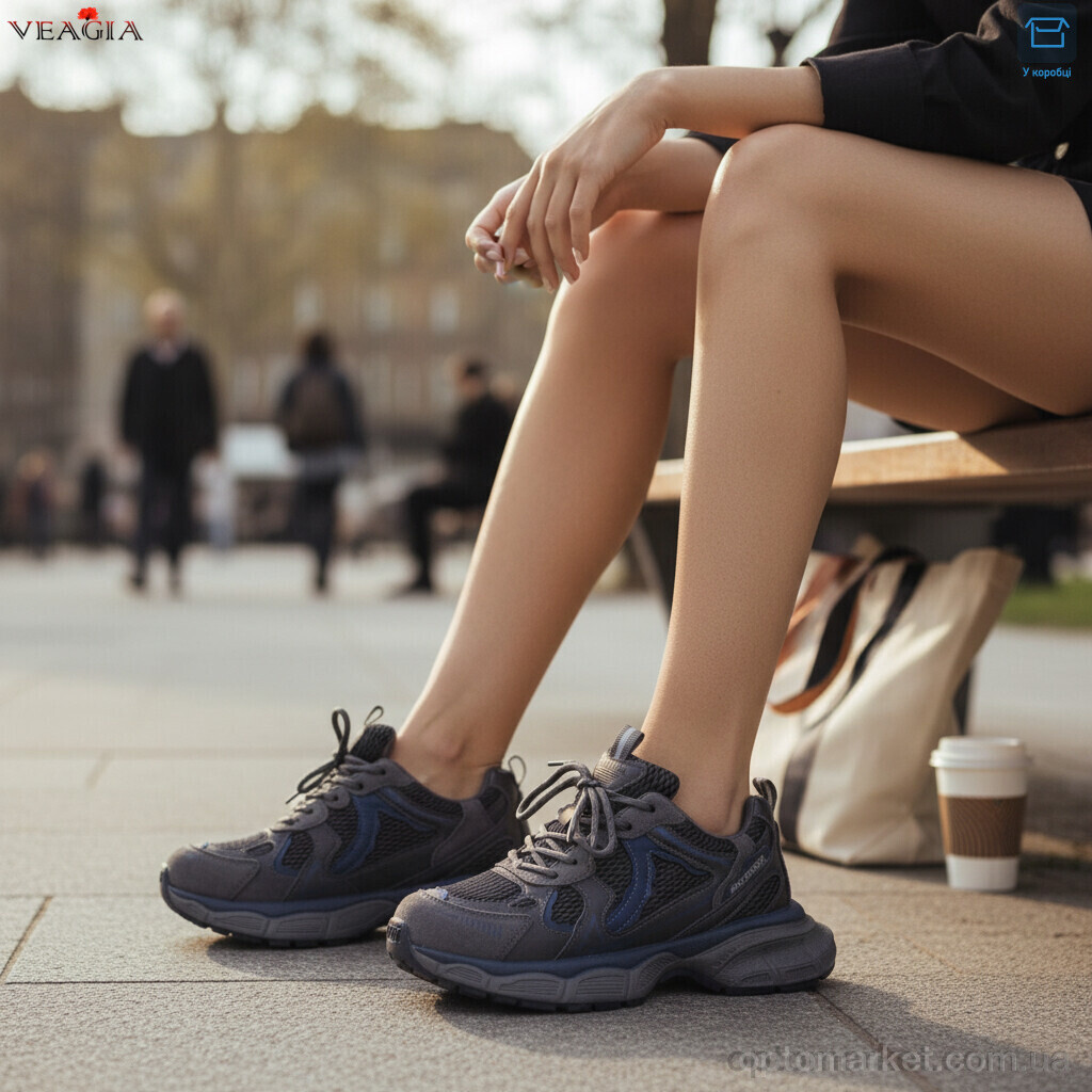 Купить Кросівки жіночі N66-3 FAN сірий, фото 2