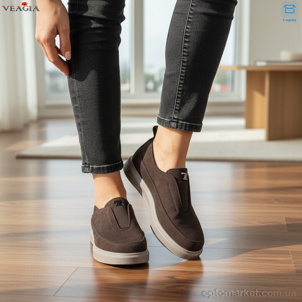 Купить Туфлі жіночі N68-2 Veagia коричневий, фото 2