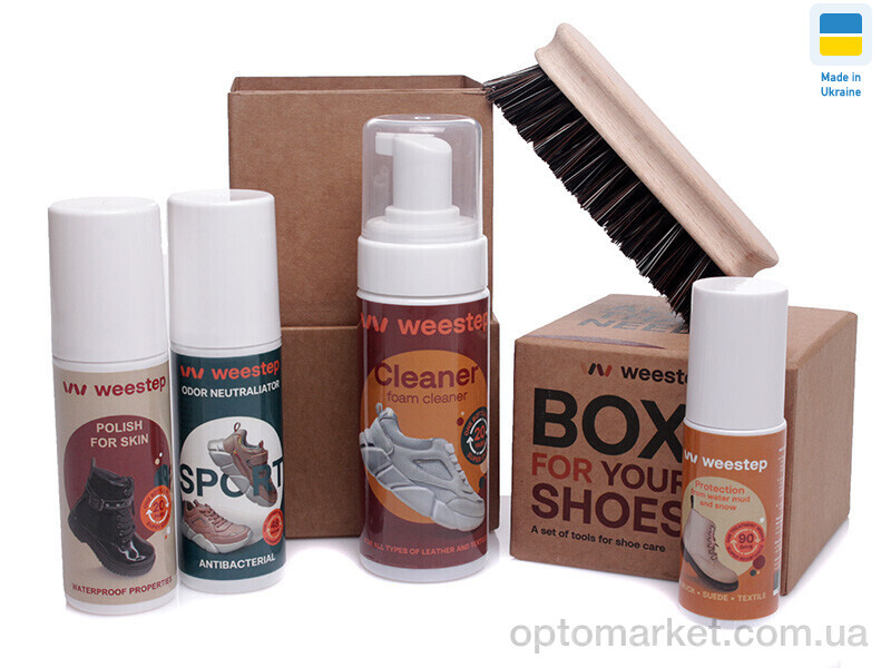Купить Аксесуари для взуття унісекс Набір Догляд за взуттям 4 пляшки Weestep білий, фото 1