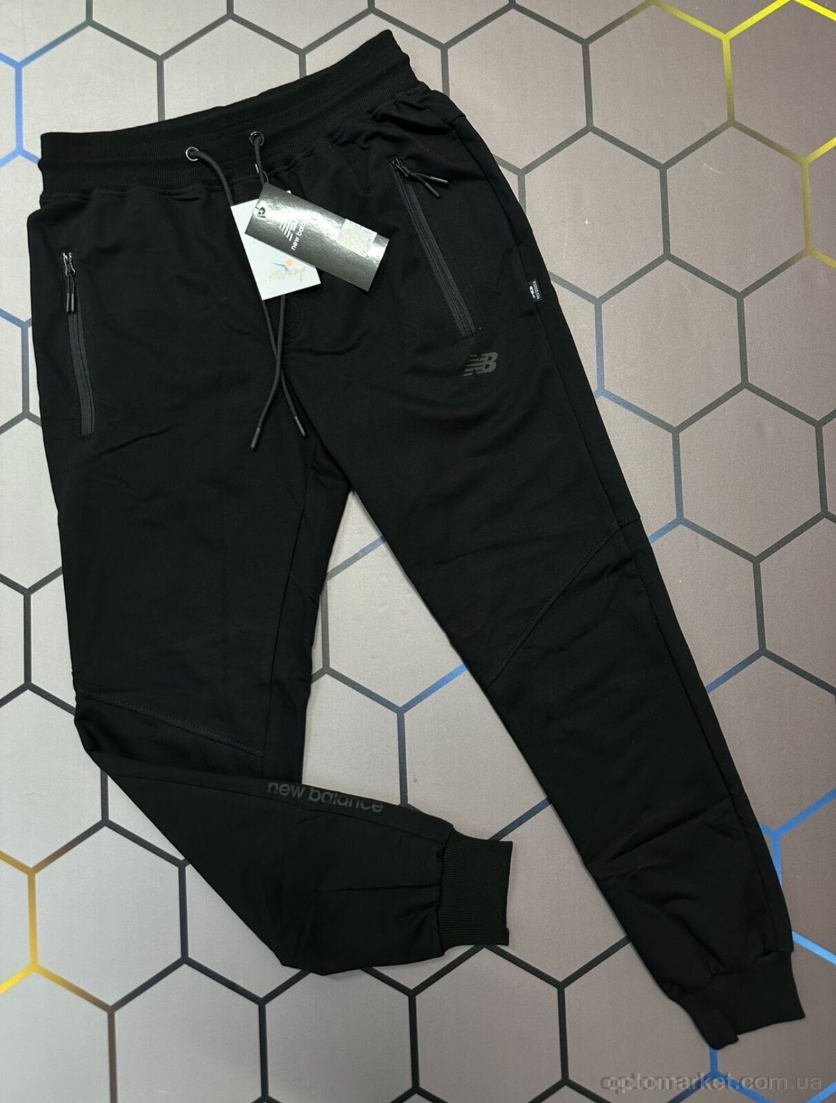 Купить Спортивні штаны чоловічі nb-104866 N.w balance чорний, фото 3