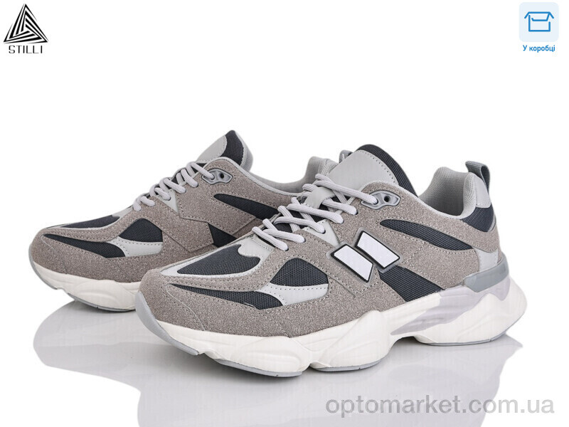 Купить Кросівки чоловічі NB500-8 шкіра піна Stilli сірий, фото 1