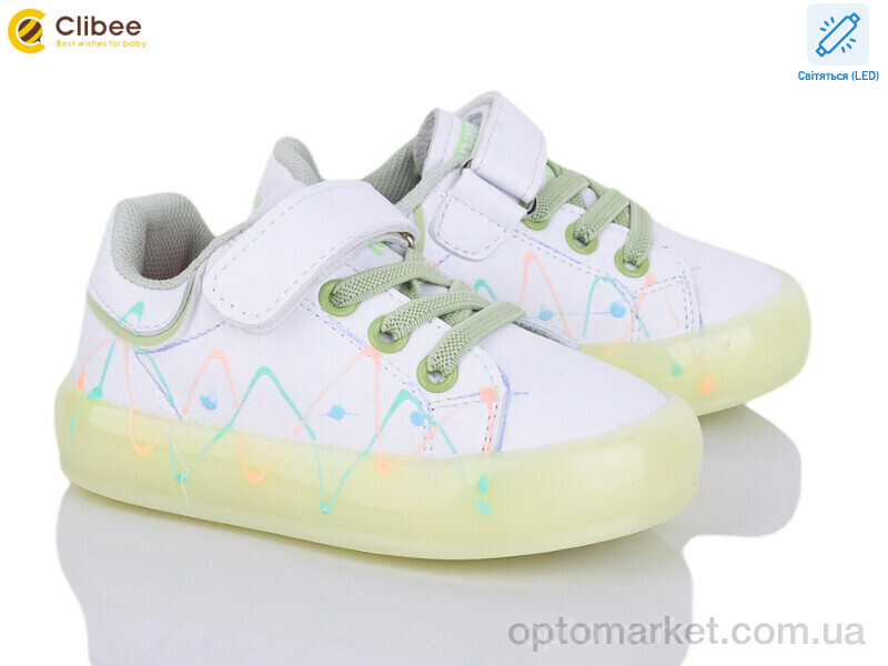 Купить Кросівки дитячі NC57-1 LED Apawwa білий, фото 1