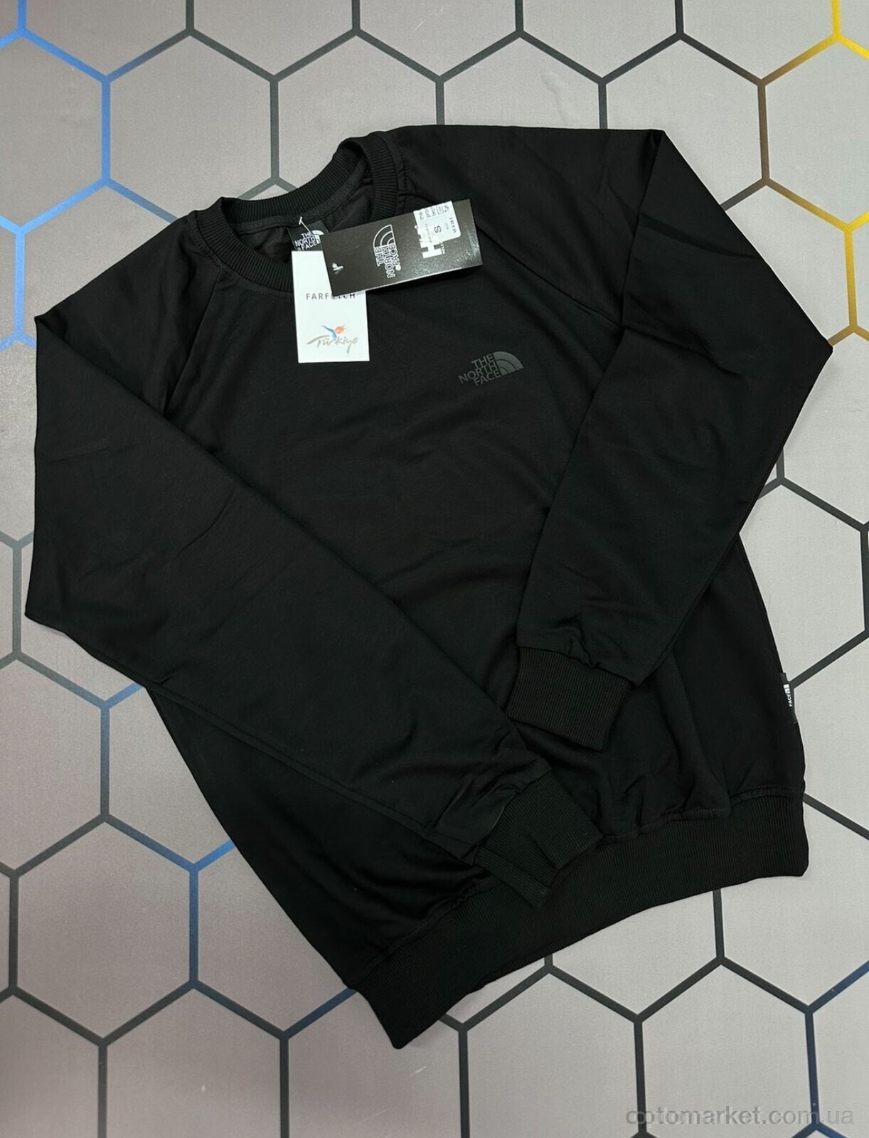 Купить Батник чоловічі nf-58101 T.e north face чорний, фото 3