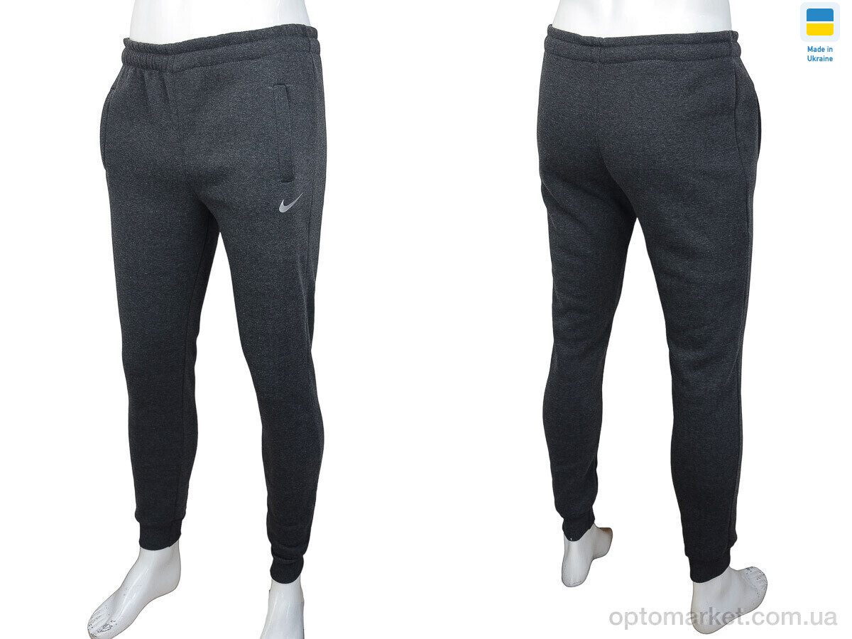 Купить Спортивні штаны чоловічі Ni grey, флис (06970) N.ke сірий, фото 4