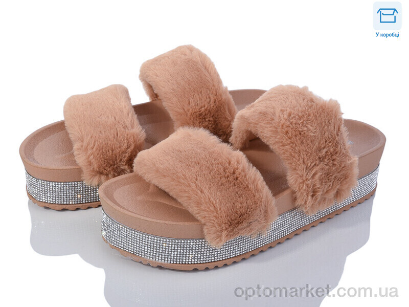 Купить Шльопанці жіночі Night time 03 beige Bamboo коричневий, фото 1