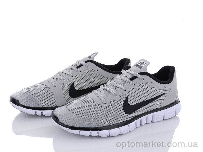 Купить Кросівки чоловічі NK free 3.0 grey N.ke сірий, фото 2