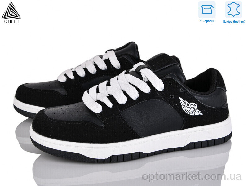 Купить Кросівки жіночі NK10-8R шкіра піна Stilli чорний, фото 1