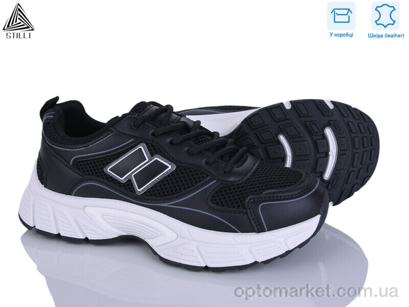 Купить Кросівки жіночі NK150-2 шкіра Stilli чорний, фото 1