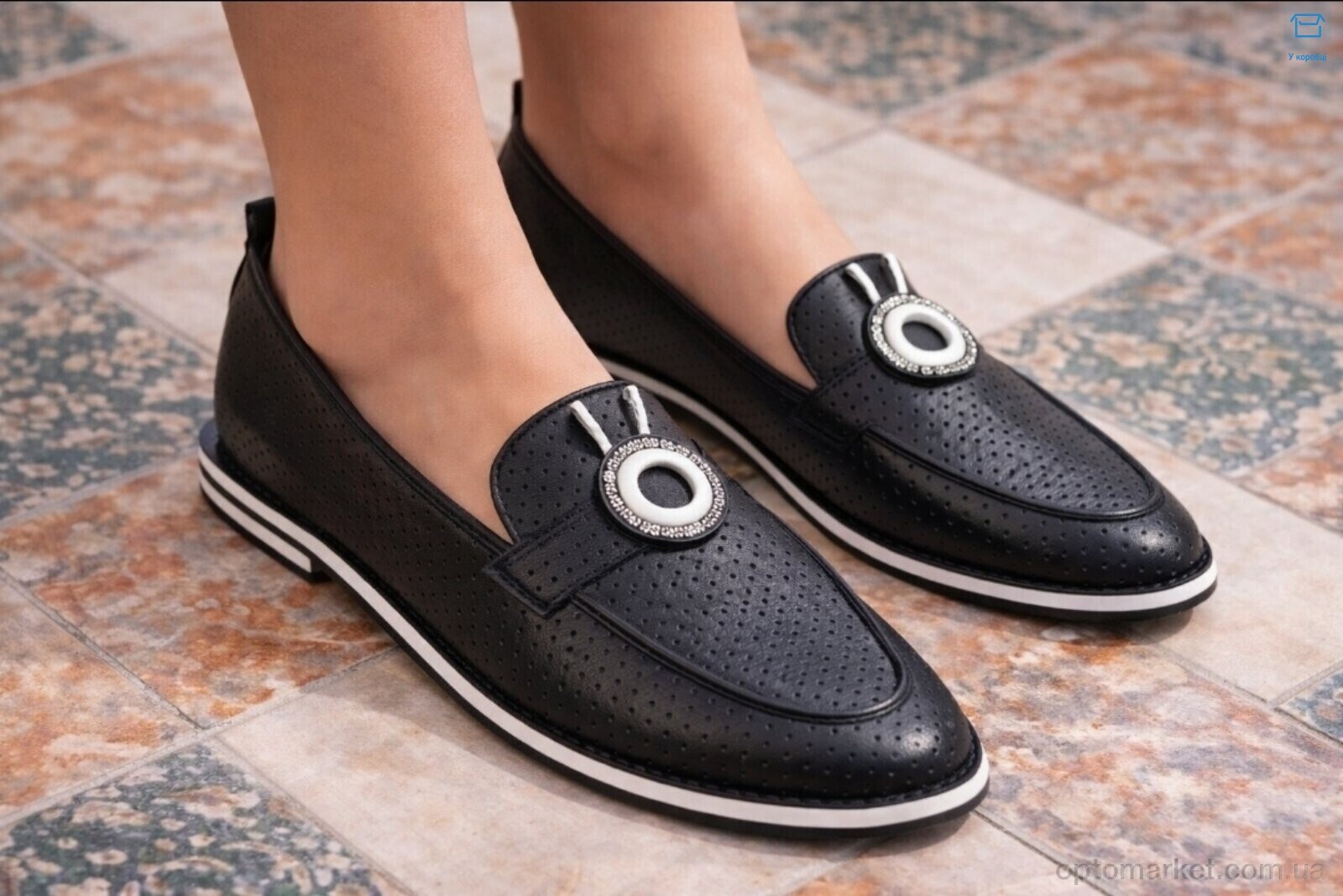 Купить Туфлі жіночі NX177-1 Loretta чорний, фото 2