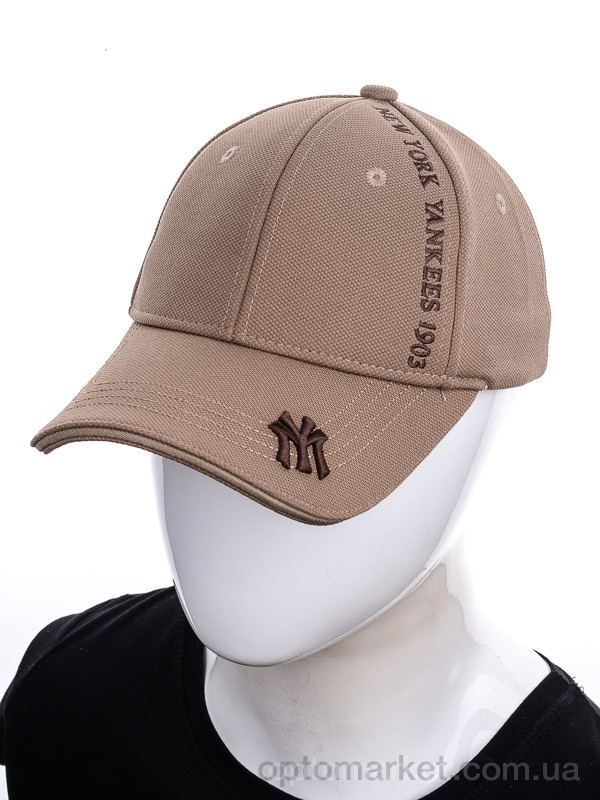 Купить Кепка унісекс NY Lacost 007-8 brown N.w York коричневий, фото 4