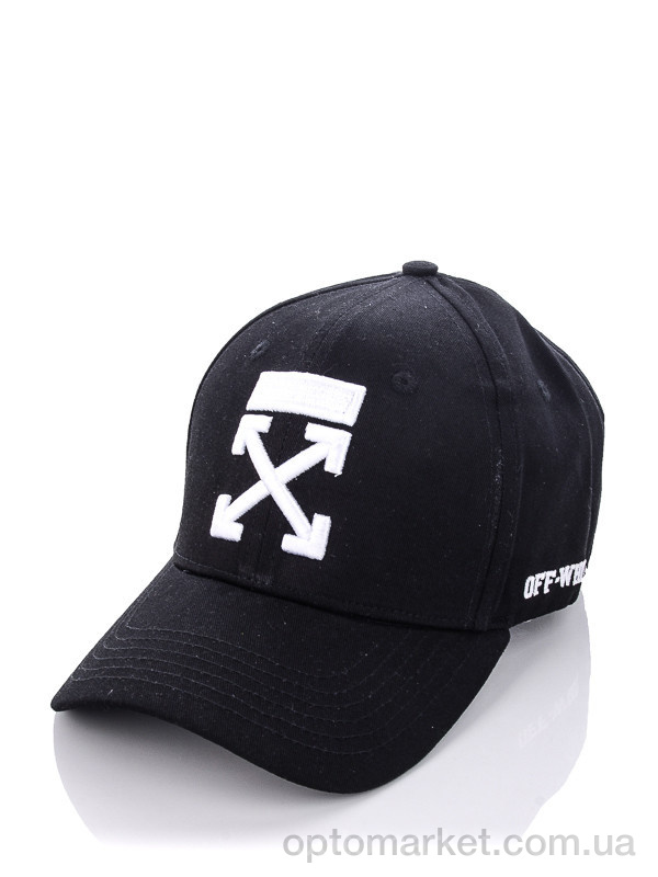 Купить Кепка чоловічі Off-White 002 black-white O.f white чорний, фото 2