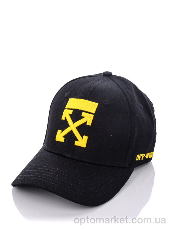 Купить Кепка чоловічі Off-White 002 black-yellow O.f white чорний, фото 2