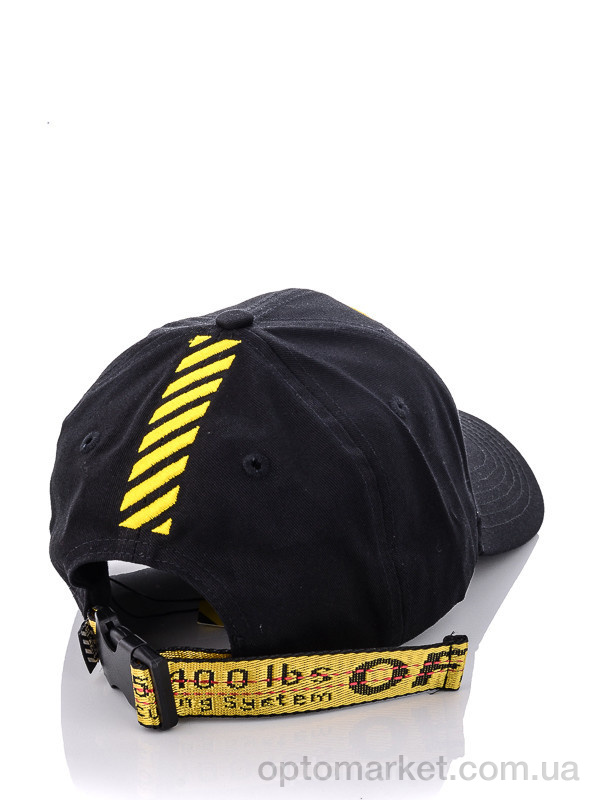 Купить Кепка чоловічі Off-White 002 black-yellow O.f white чорний, фото 3
