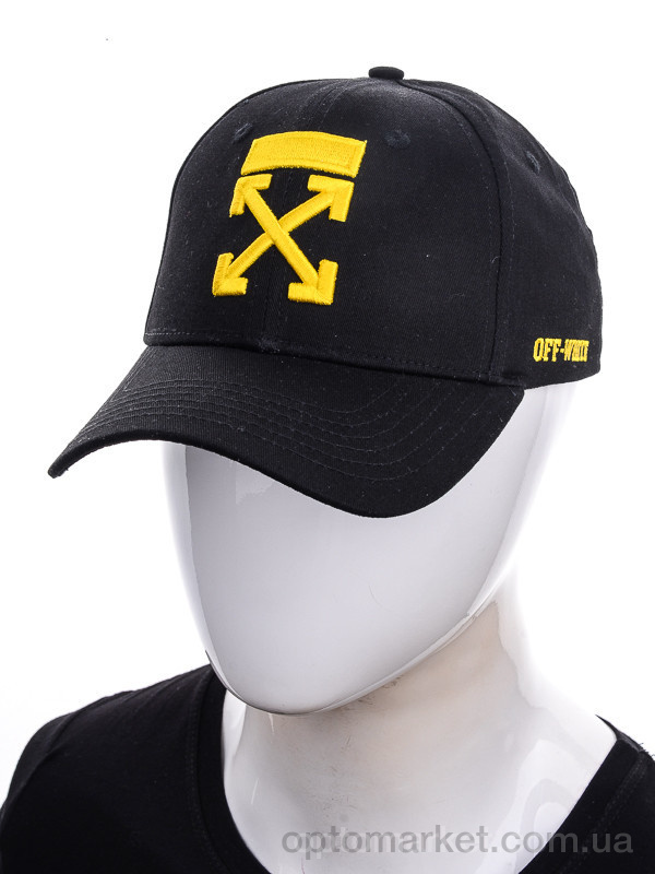 Купить Кепка чоловічі Off-White 002 black-yellow O.f white чорний, фото 4