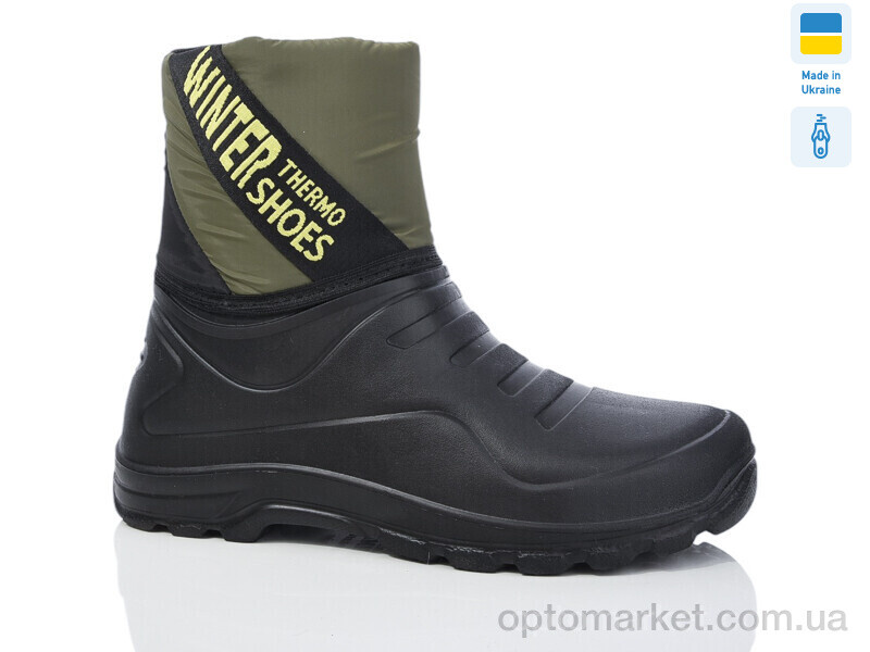Купить Чоботи з піни чоловічі Олімп C М323 хакі Olimp чорний, фото 1
