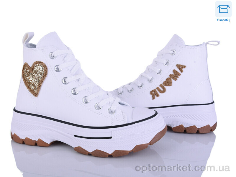 Купить Кеди жіночі OT2399-3 Girnaive білий, фото 1