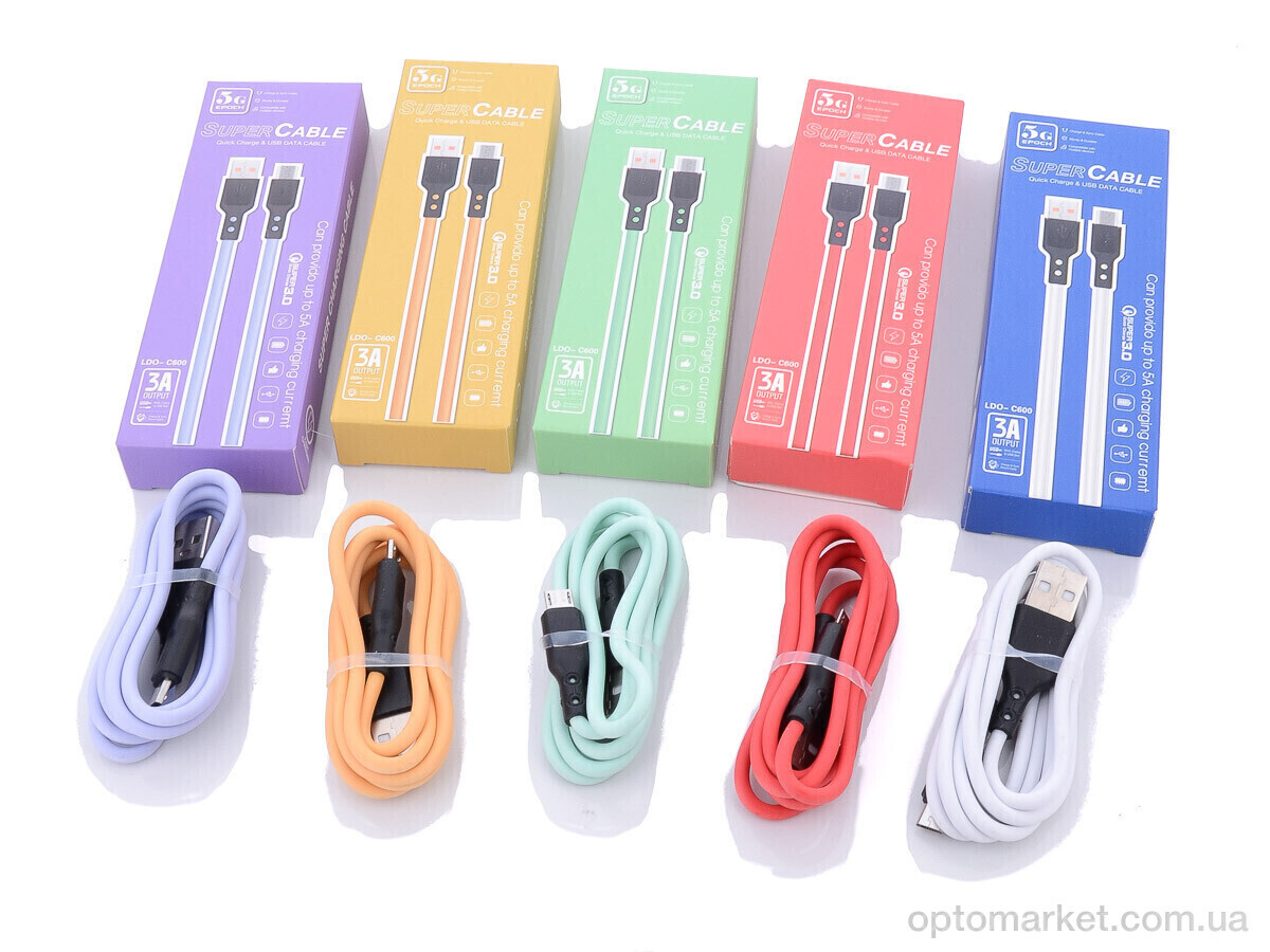 Купить Техніка та електроніка P00147 mix Кабель USB micro 1.5A, 1м LOOK&BUY, фото 1