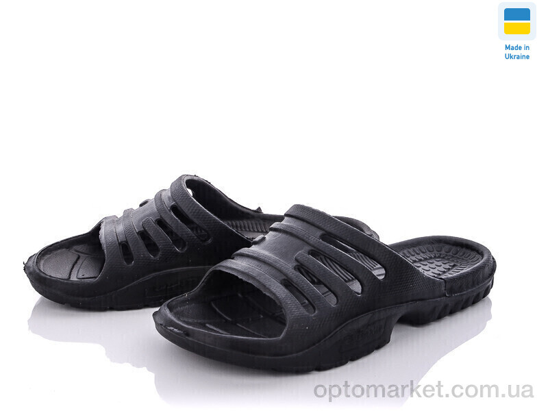 Купить Шльопанці чоловічі П01 чорний DS чорний, фото 1