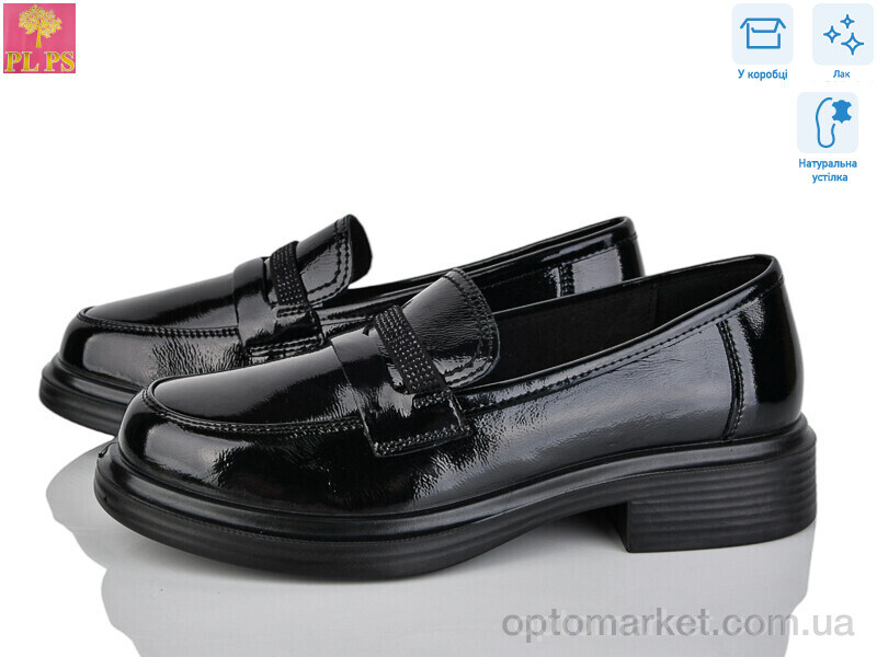 Купить Туфлі жіночі P05-3 PLPS чорний, фото 1