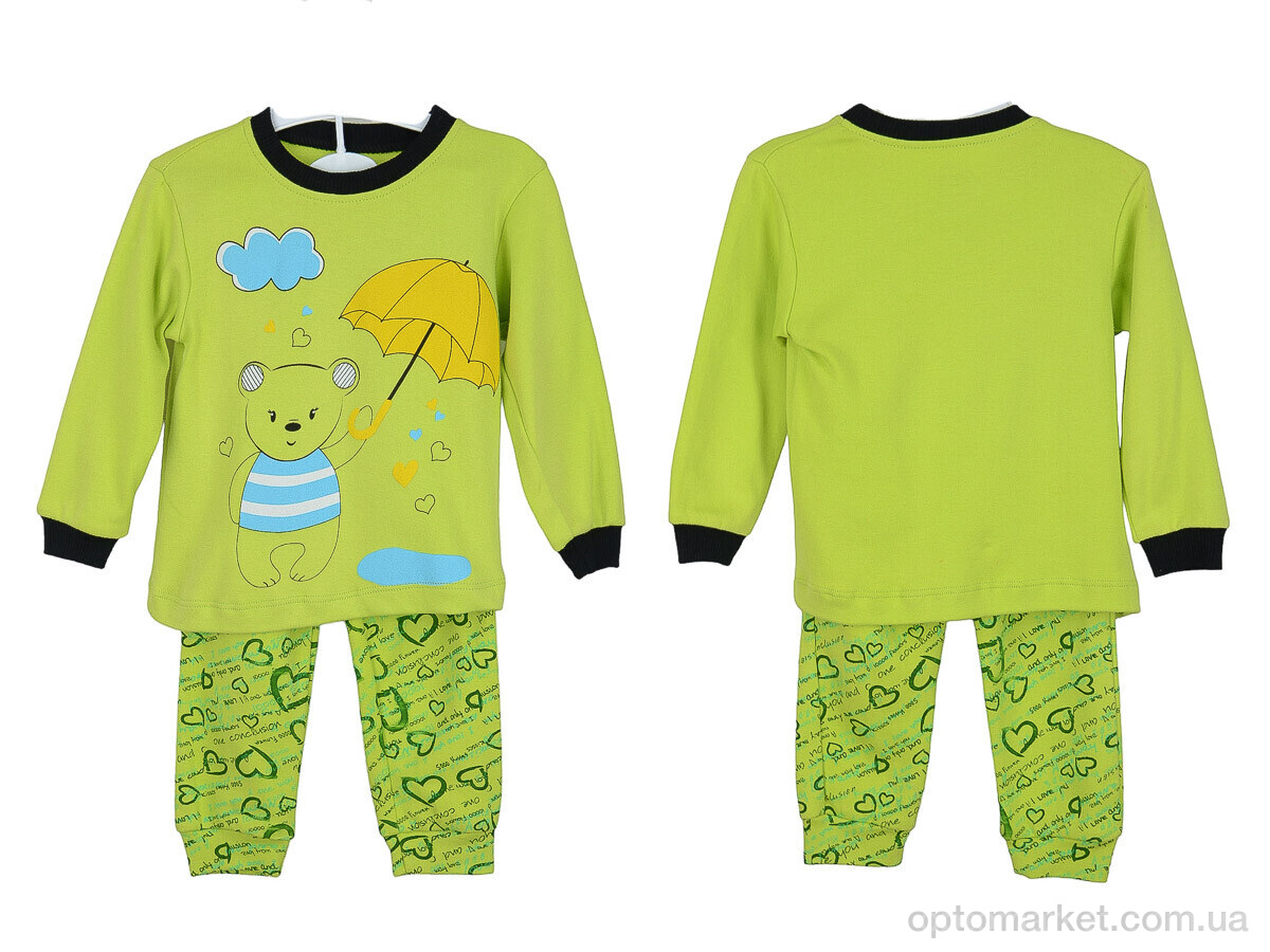 Купить Пижама дитячі P087 rain of love fistik-yesili OL зелений, фото 3