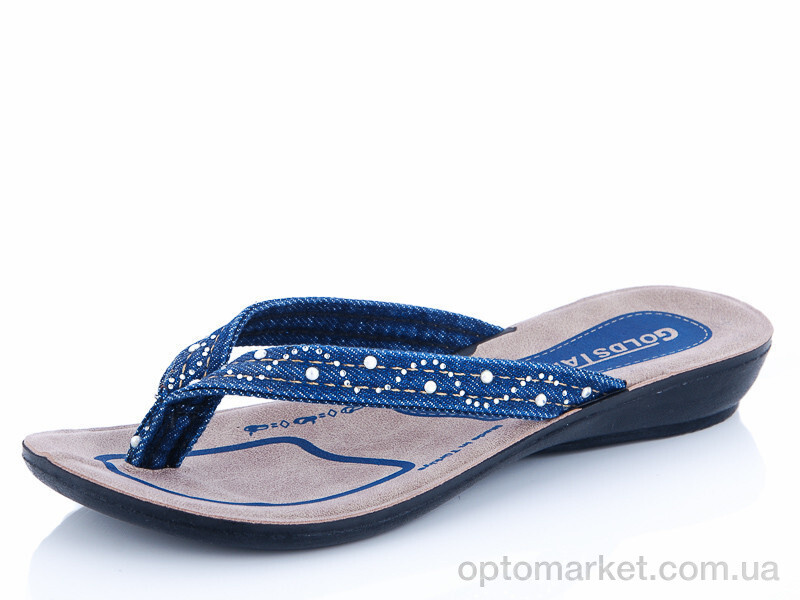 Купить Шльопанці жіночі П1 Goldstar синій, фото 1