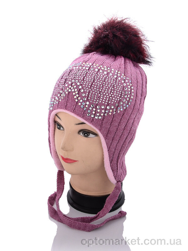 Купить Шапка дитячі P182-2 флис Kraft рожевий, фото 1