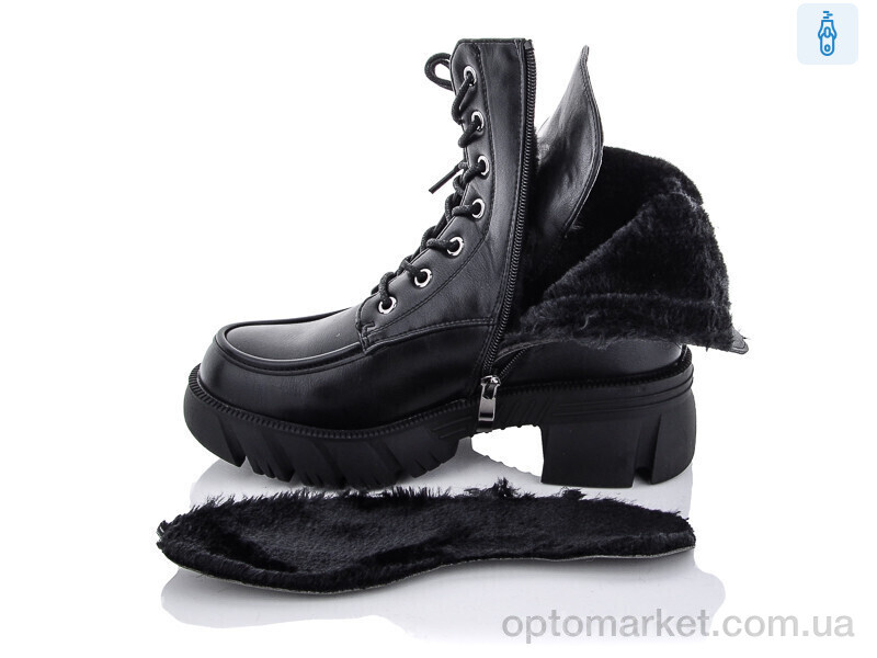 Купить Чоботи жіночі P2255-1 Purlina чорний, фото 3