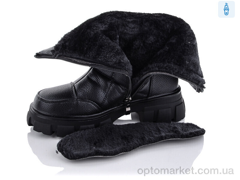 Купить Чоботи жіночі P2315-1 Purlina чорний, фото 3