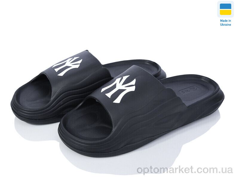 Купить Шльопанці чоловічі П38 чорний-білий DS чорний, фото 1