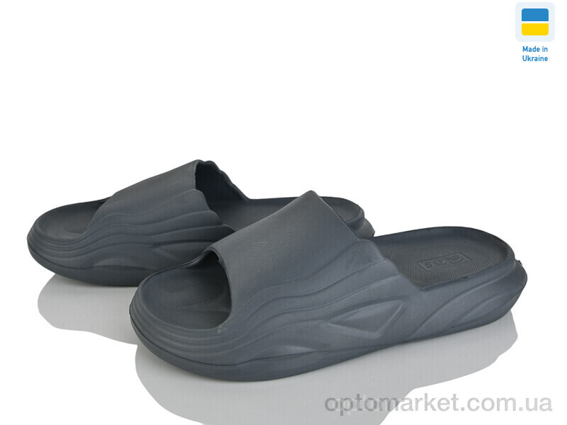 Купить Шльопанці чоловічі П38 графіт Dream Stan сірий, фото 1