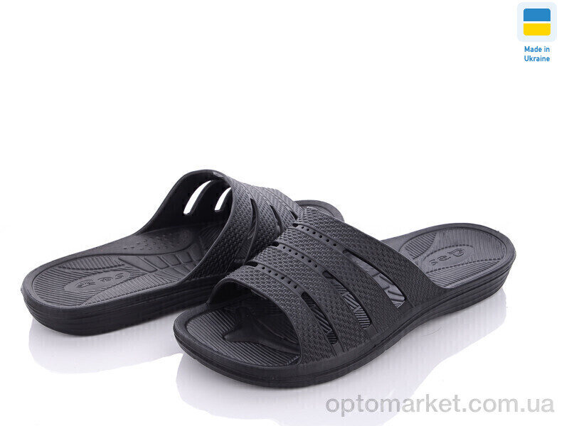 Купить Шльопанці чоловічі П41 чорний DS чорний, фото 1