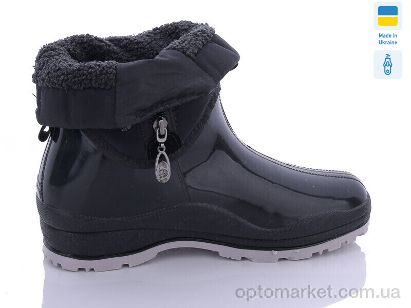 Купить Гумове взуття жіночі P6401 Крок чорний, фото 2