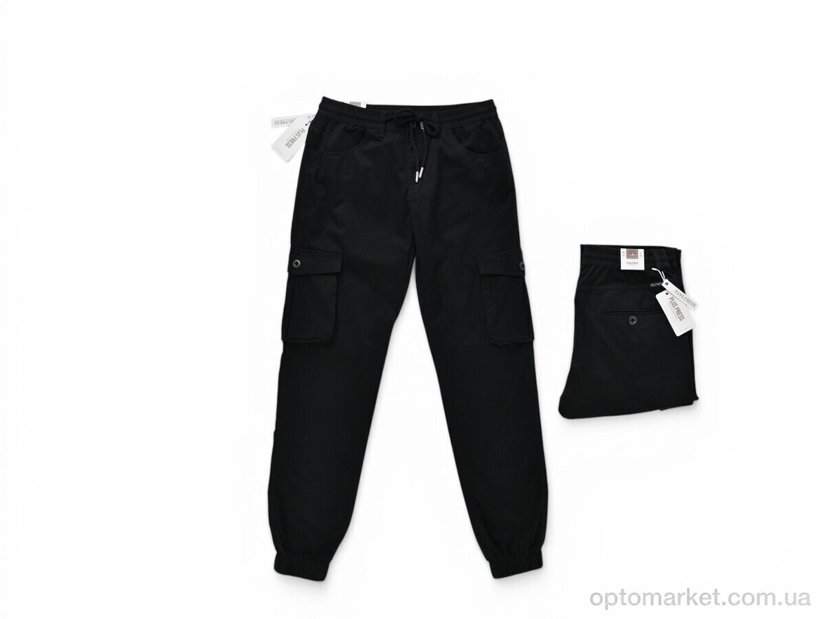 Купить Брюки чоловічі P9204-1 Plus Press чорний, фото 1