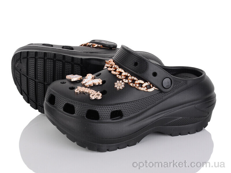 Купить Крокси жіночі PA107-1 Horoso чорний, фото 1