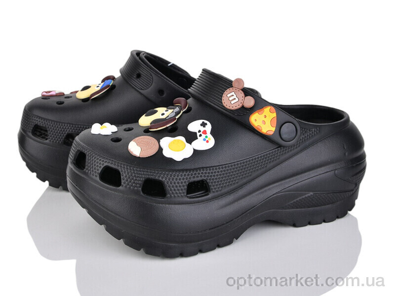 Купить Крокси жіночі PA108-1 Horoso чорний, фото 1