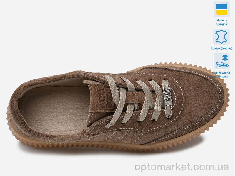 Купить Кросівки жіночі Paradize K-М-300 бежевий замш Paradize коричневий, фото 3