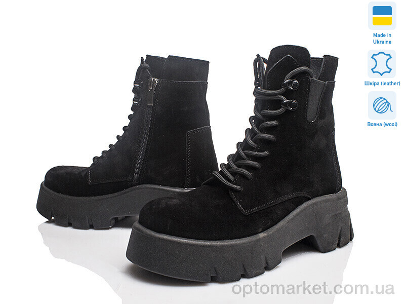 Купить Черевики жіночі Paradize T 546 чорн замш з Paradize чорний, фото 1