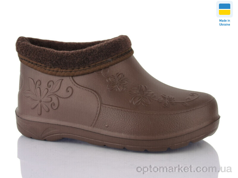 Купить Галоші жіночі Паяс Г хутро Ж квітка коричневий Payas коричневий, фото 1