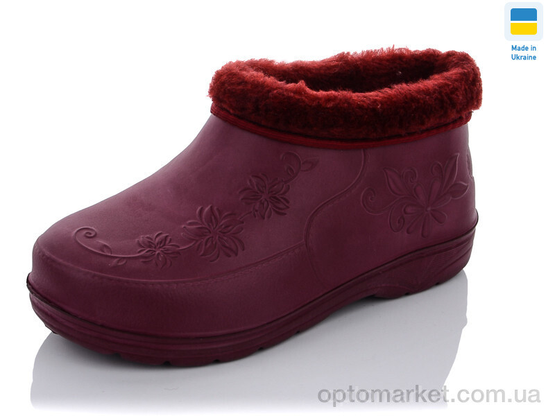 Купить Галоші жіночі Паяс Г мех Ж цветок бордовый Payas бордовий, фото 1