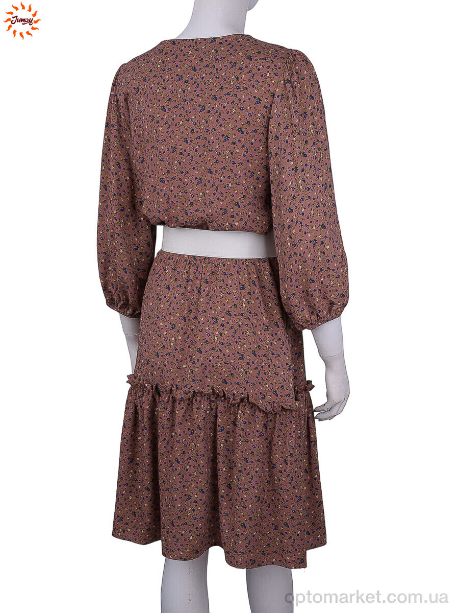 Купить Сукня жіночі Плаття штапель brown Exclusive коричневий, фото 2