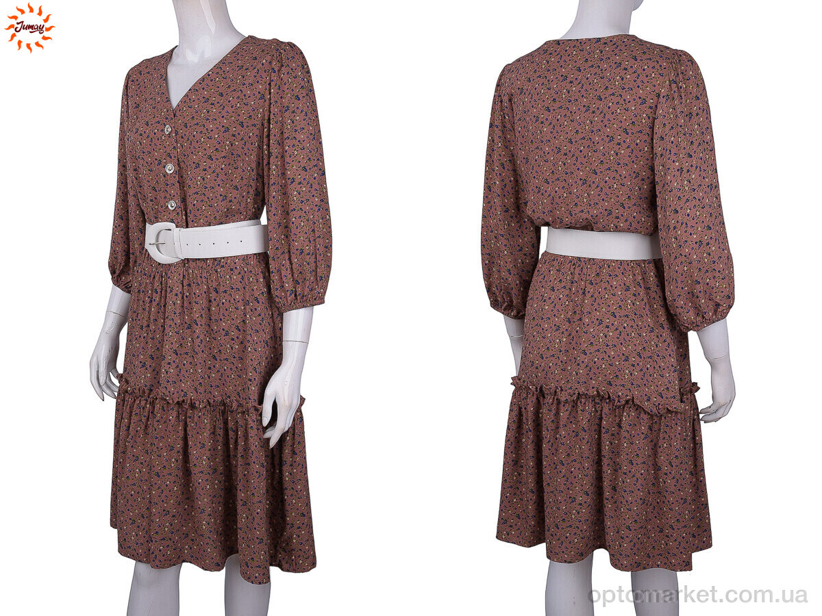 Купить Сукня жіночі Плаття штапель brown Exclusive коричневий, фото 3