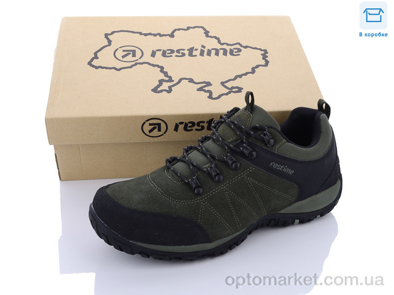 Купить Кросівки чоловічі PMB23603 khaki-black Restime зелений, фото 1
