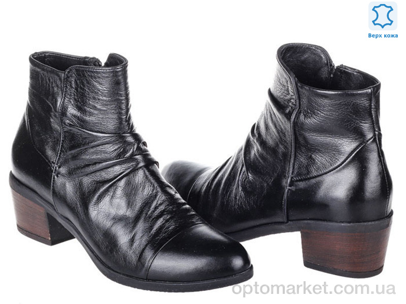 Купить Черевики жіночі Prime N-122-01 чорна шкіра Prime чорний, фото 1