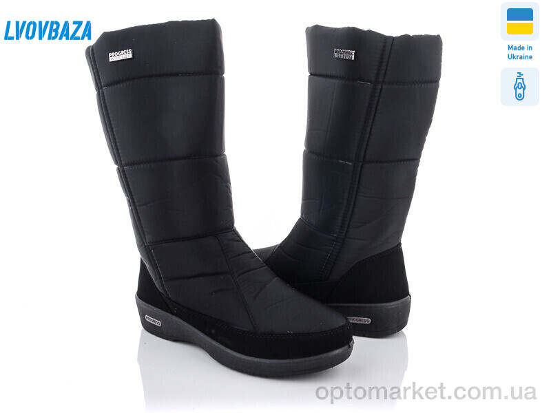 Купить Дутики жіночі Progress 2002+ Батал Progress чорний, фото 1